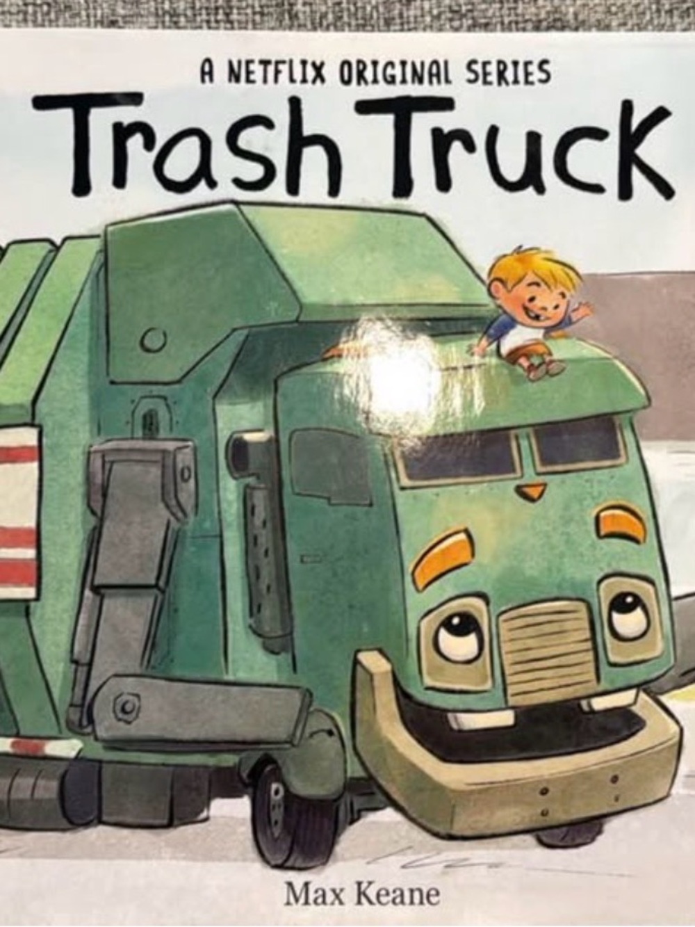 Netflix Trash Truck Kids Book - Green and Tan